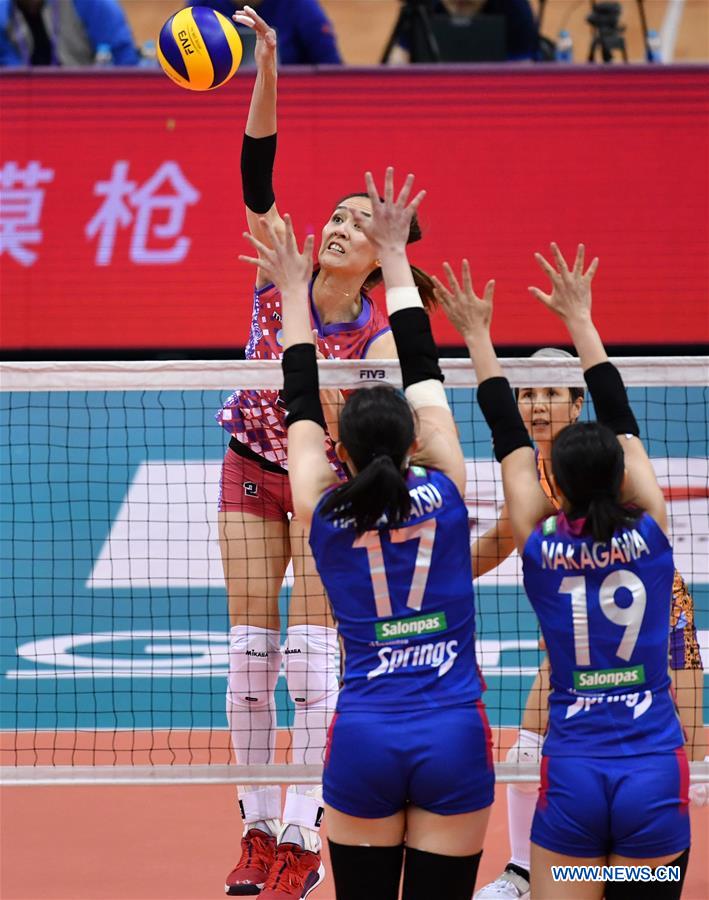 (SP)CHINA-TIANJIN-ASIAN WOMEN'S CLUB VOLLEYBALL CHAMPIONSHIP-JPN VS KAZ (CN)