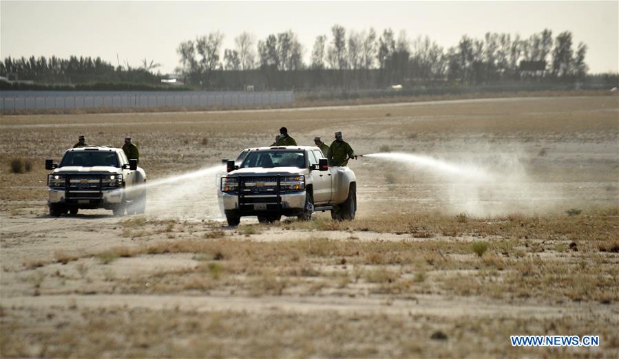 KUWAIT-AHMADI GOVERNORATE-LOCUSTS-PESTICIDE SPRAYING CAMPAIGN