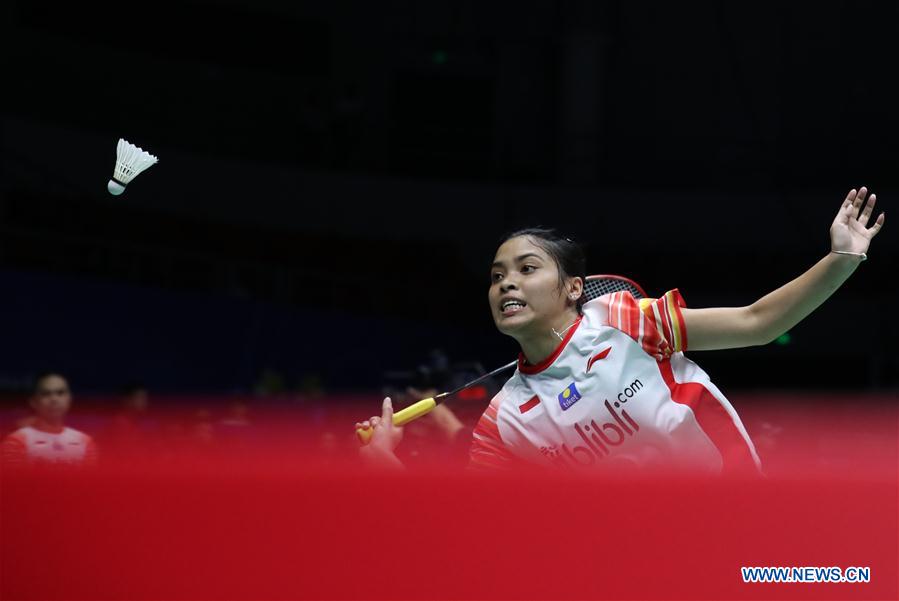 (SP)CHINA-NANNING-BADMINTON-TOTAL BWF SUDIRMAN CUP 2019-INDONESIA VS ENGLAND (CN)