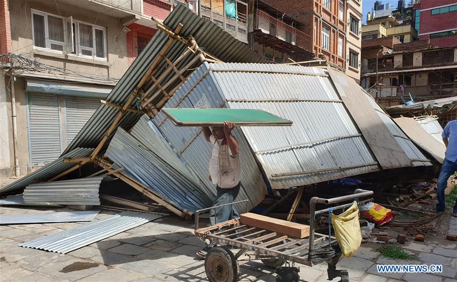 NEPAL-KATHMANDU-STORM-AFTERMATH