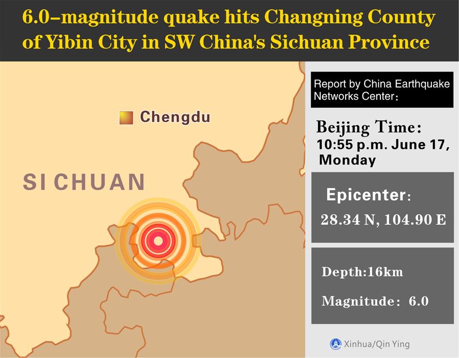 [GRAPHICS]CHINA-SICHUAN-YIBIN-QUAKE