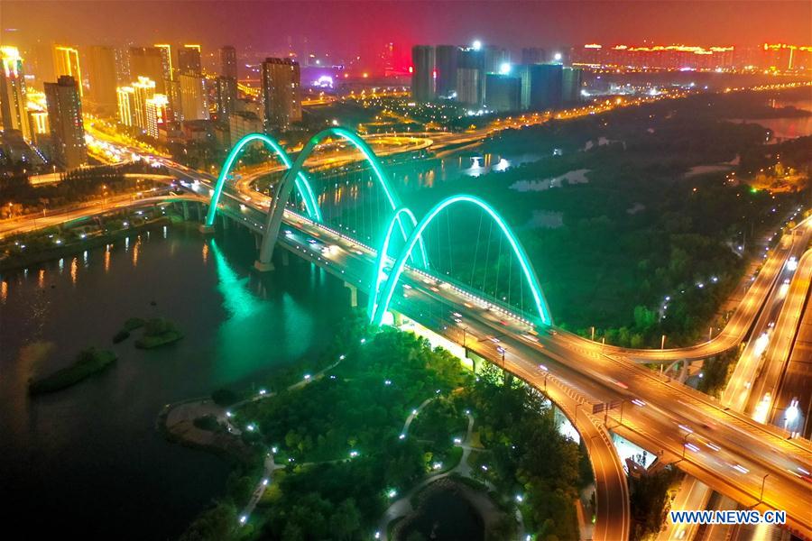 CHINA-SHANXI-TAIYUAN-BRIDGES-NIGHT VIEWS (CN)