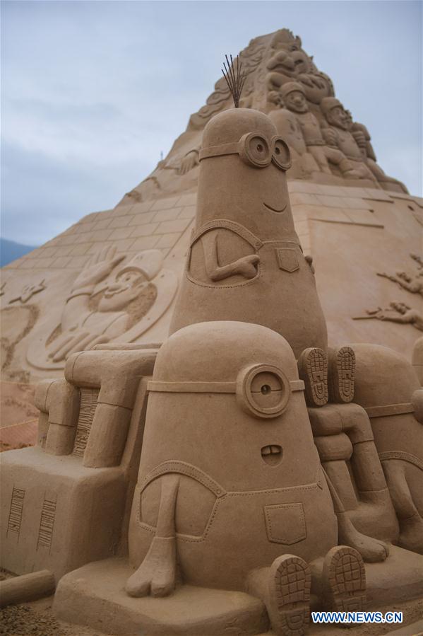 CHINA-ZHEJIANG-ZHOUSHAN-SAND SCULPTURE-EXHIBITION (CN)