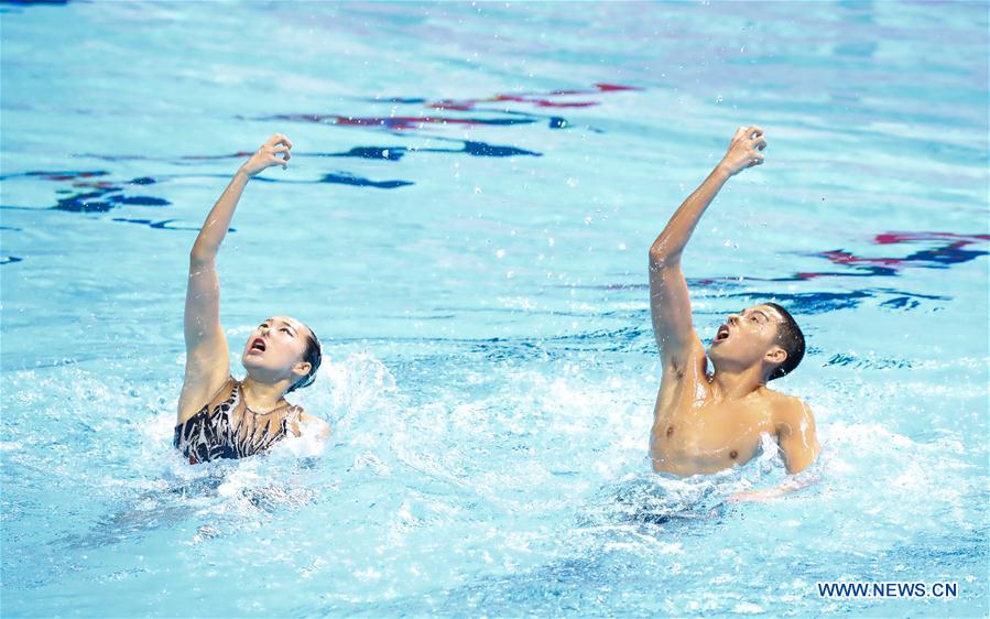 (SP)SOUTH KOREA-GWANGJU-FINA WORLD CHAMPIONSHIPS-ARTISTIC SWIMMING-MIXED DUET TECHNICAL