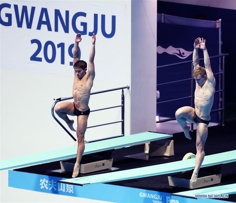 (SP)SOUTH KOREA-GWANGJU-FINA WORLD CHAMPIONSHIPS-DIVING-MEN'S 3M SPRINGBOARD SYNCHRONISED