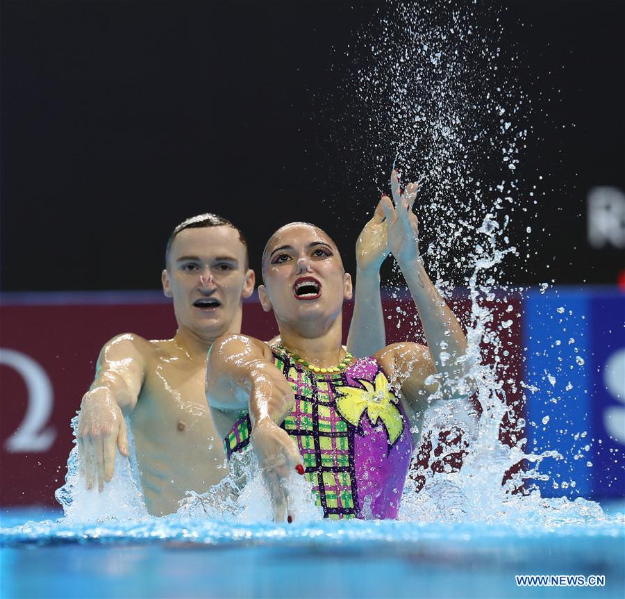 (SP)SOUTH KOREA-GWANGJU-FINA WORLD CHAMPIONSHIPS-ARTISTIC SWIMMING-MIXED DUET FREE