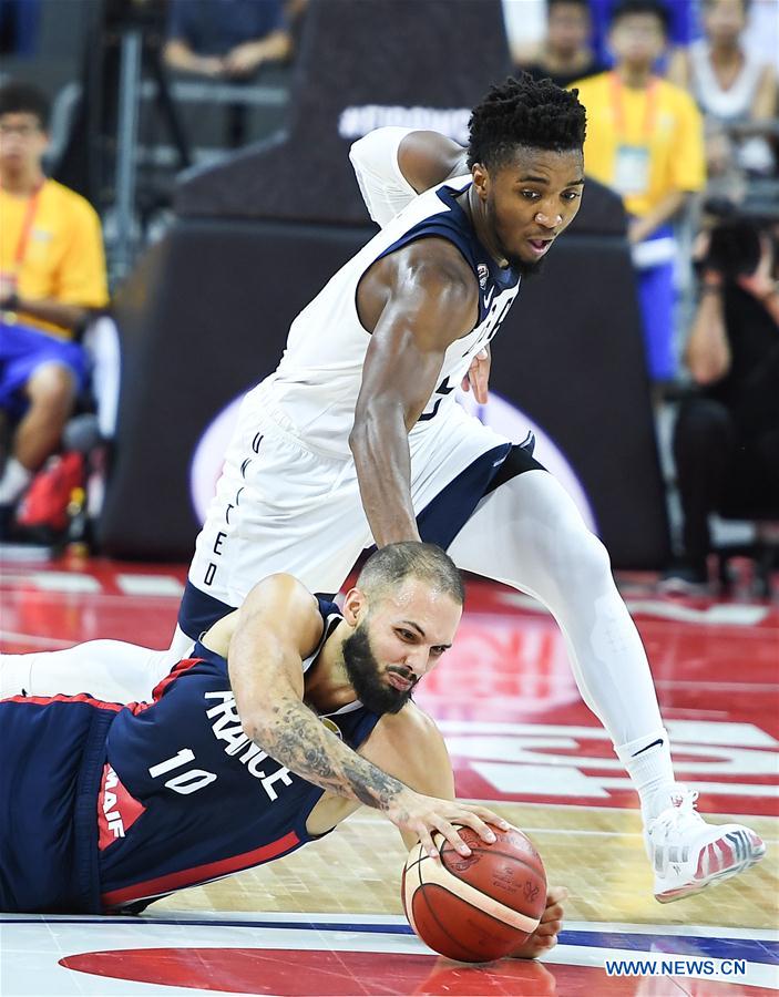 (SP)CHINA-DONGGUAN-BASKETBALL-FIBA WORLD CUP-QUARTER FINAL-USA VS FRANCE (CN)