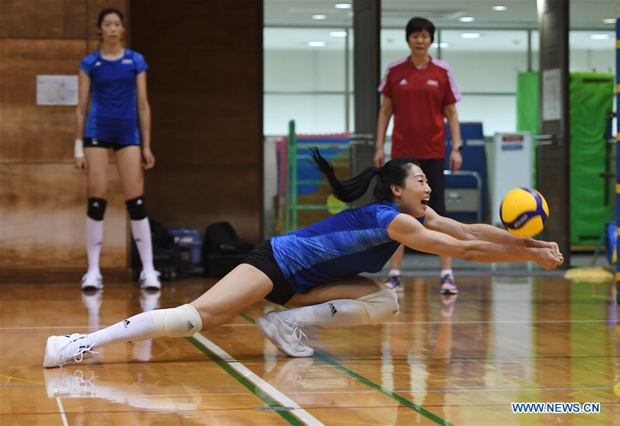 (SP)JAPAN-YOKOHAMA-VOLLEYBALL-WOMEN'S WORLD CUP-CHINA-TRAINING