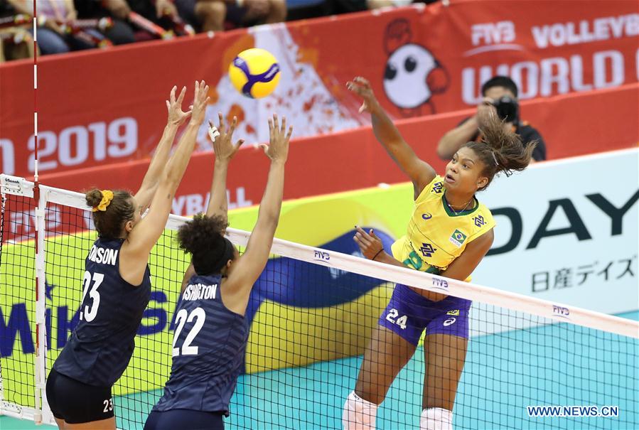 (SP)JAPAN-HAMAMATSU-VOLLEYBALL-WOMEN'S WORLD CUP-USA VS BRAZIL