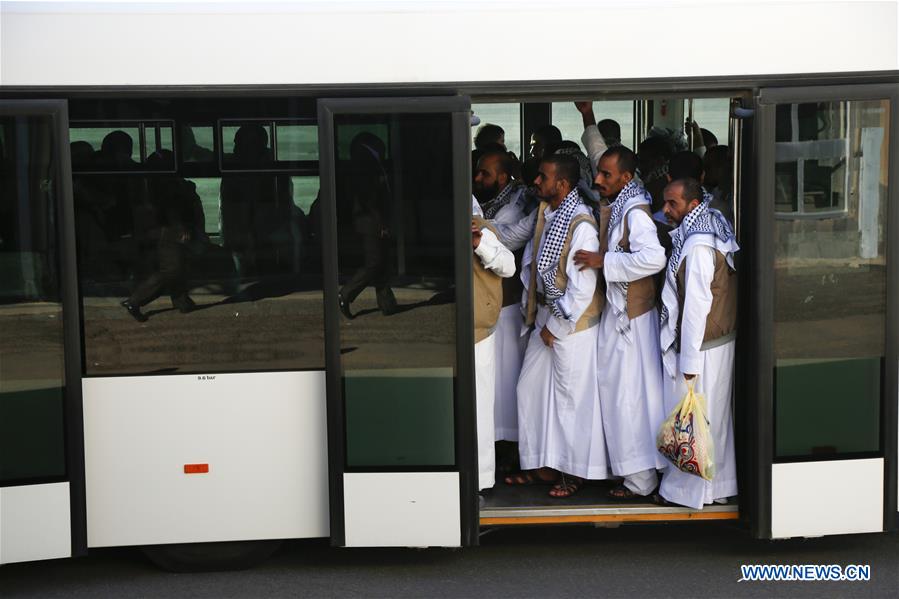 YEMEN-SANAA-HOUTHI PRISONERS-ARRIVAL