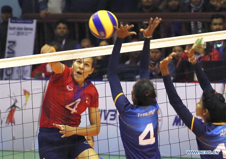 (SP)NEPAL-KATHMANDU-13TH SOUTH ASIAN GAMES-WOMEN'S VOLLEYBALL-SEMIFINAL