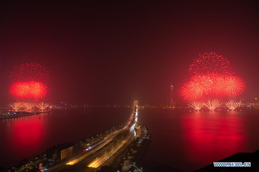 CHINA-MACAO-20TH ANNIVERSARY-RETURN TO MOTHERLAND-FIREWORKS (CN)