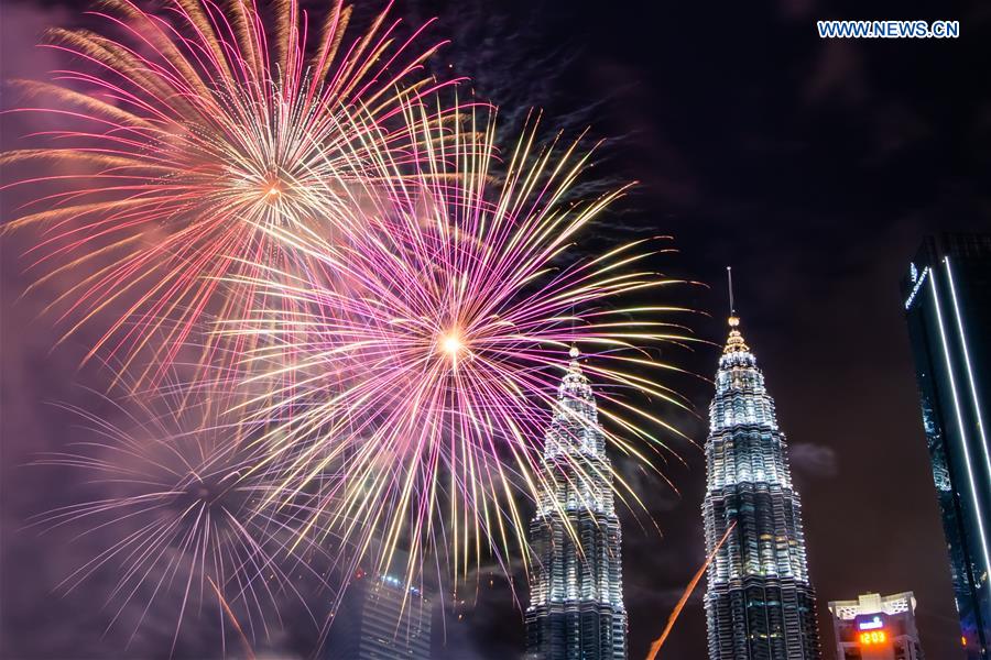 MALAYSIA-KUALA LUMPUR-NEW YEAR CELEBRATIONS-FIREWORKS