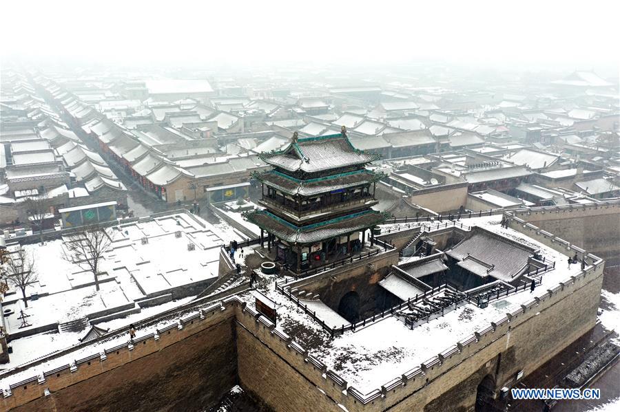 CHINA-SHANXI-PINGYAO-ANCIENT CITY-SNOWFALL (CN)