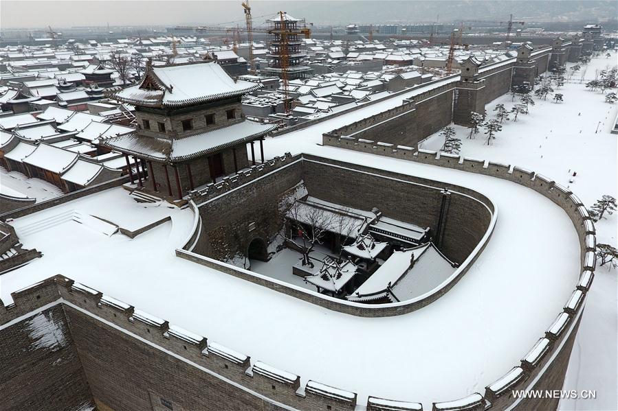 CHINA-SHANXI-TAIYUAN-ANCIENT COUNTY-SNOWFALL (CN)