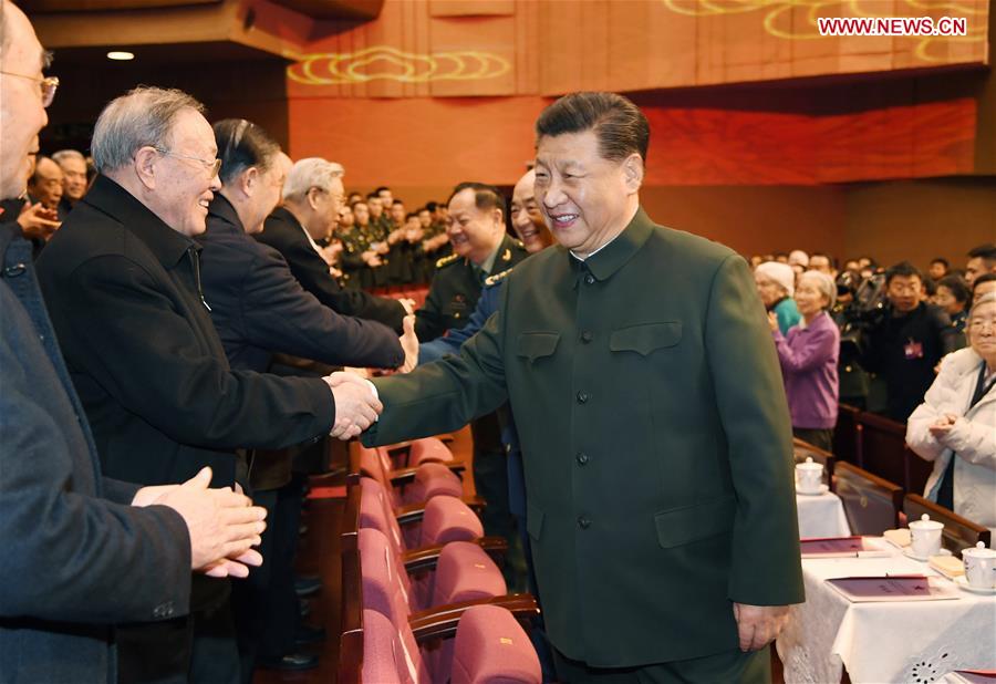 CHINA-BEIJING-XI JINPING-GALA-MILITARY VETERANS AND RETIRED OFFICERS-SPRING FESTIVAL GREETINGS (CN)