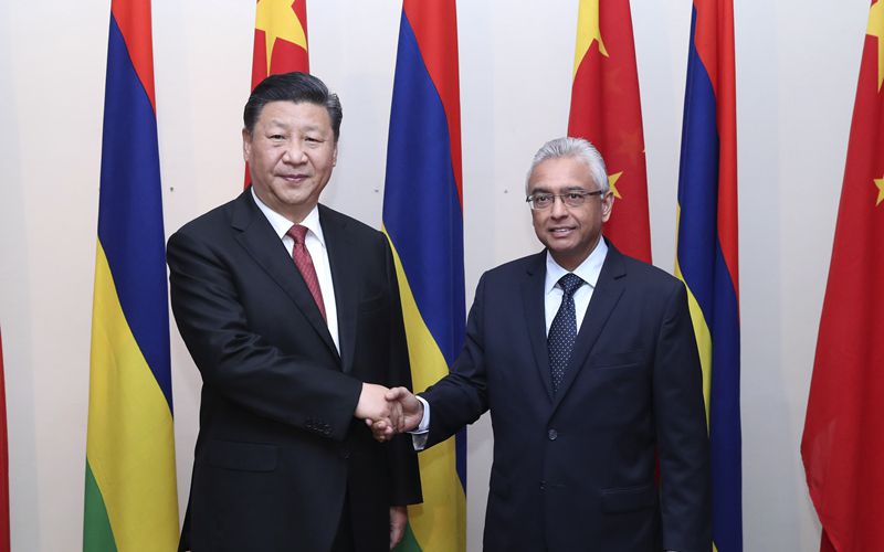 Xi meets Mauritian PM on bilateral ties