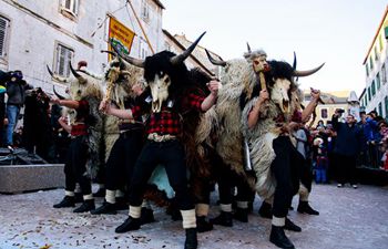 Carnival parade held in Sinj, Croatia