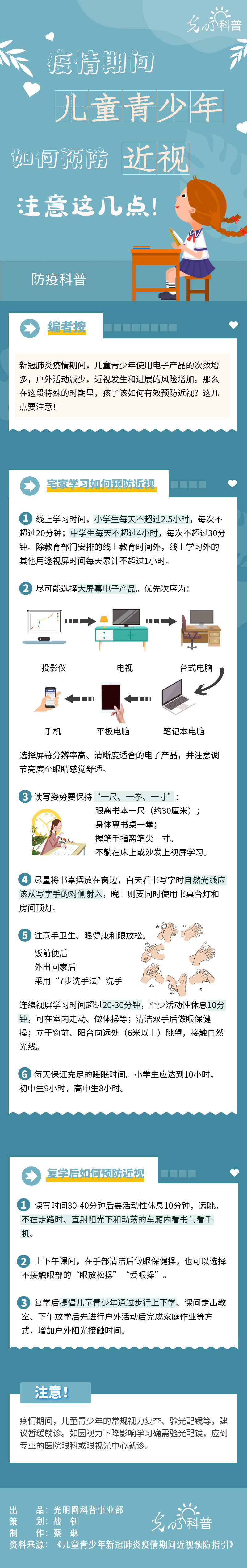 【防疫科普】疫情期間兒童青少年如何預(yù)防近視？注意這幾點(diǎn)！