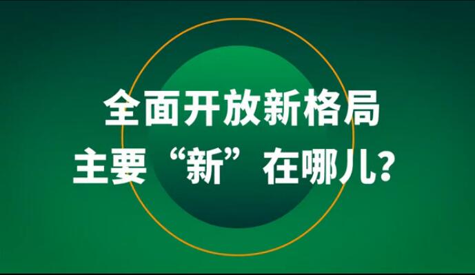 全面開放新格局主要“新”在哪兒？