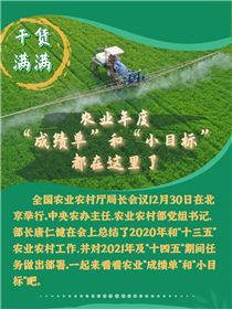 干貨滿滿！農(nóng)業(yè)年度“成績單”和“小目標(biāo)”都在這里了