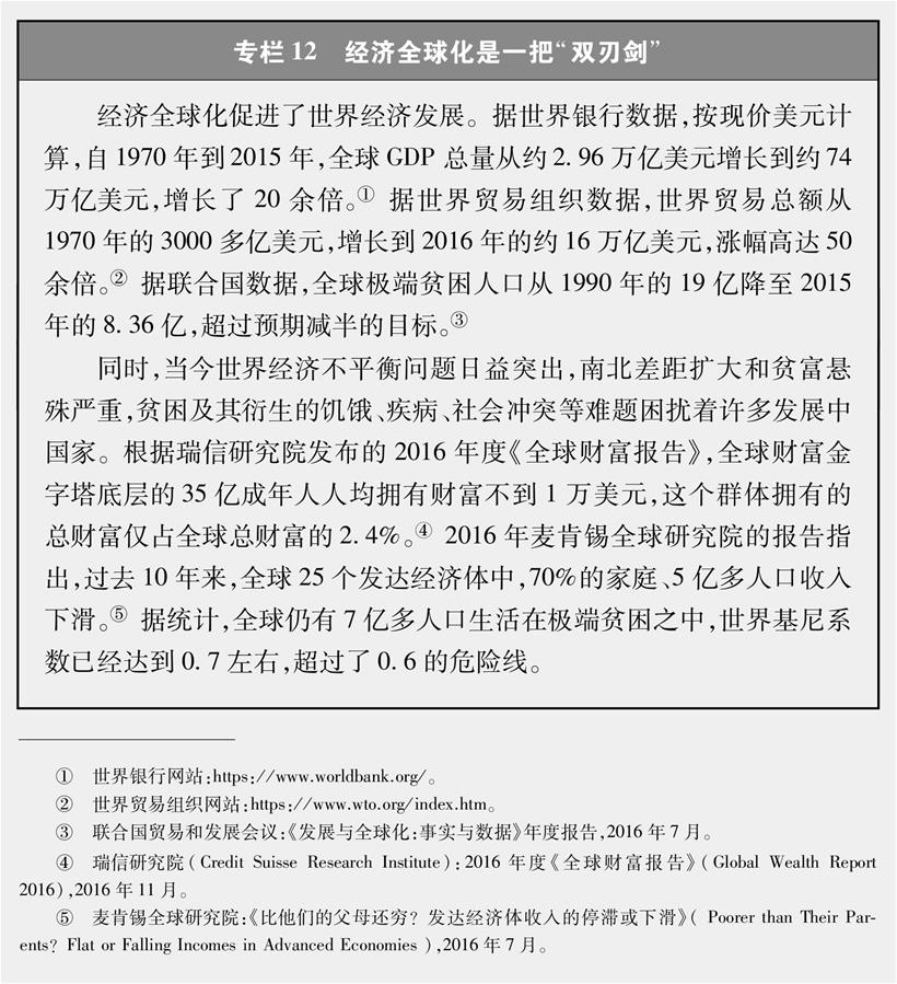 （圖表）[新時代的中國與世界白皮書]專欄12 經(jīng)濟全球化是一把“雙刃劍”